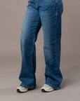Baggy Cintura Baja - Azul